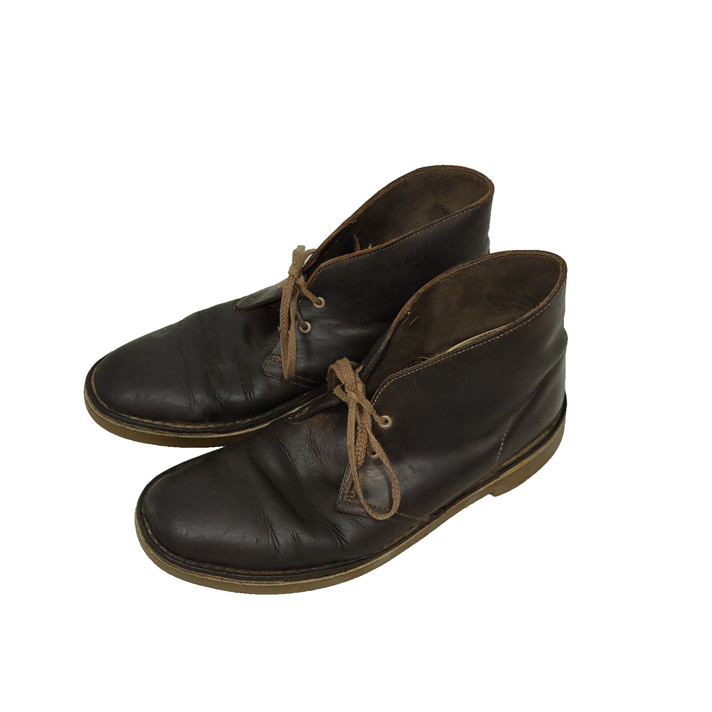 Clarks Shoes Mens Size 9M Brown Leather Gorpcore Lace Up Preppy Business Work